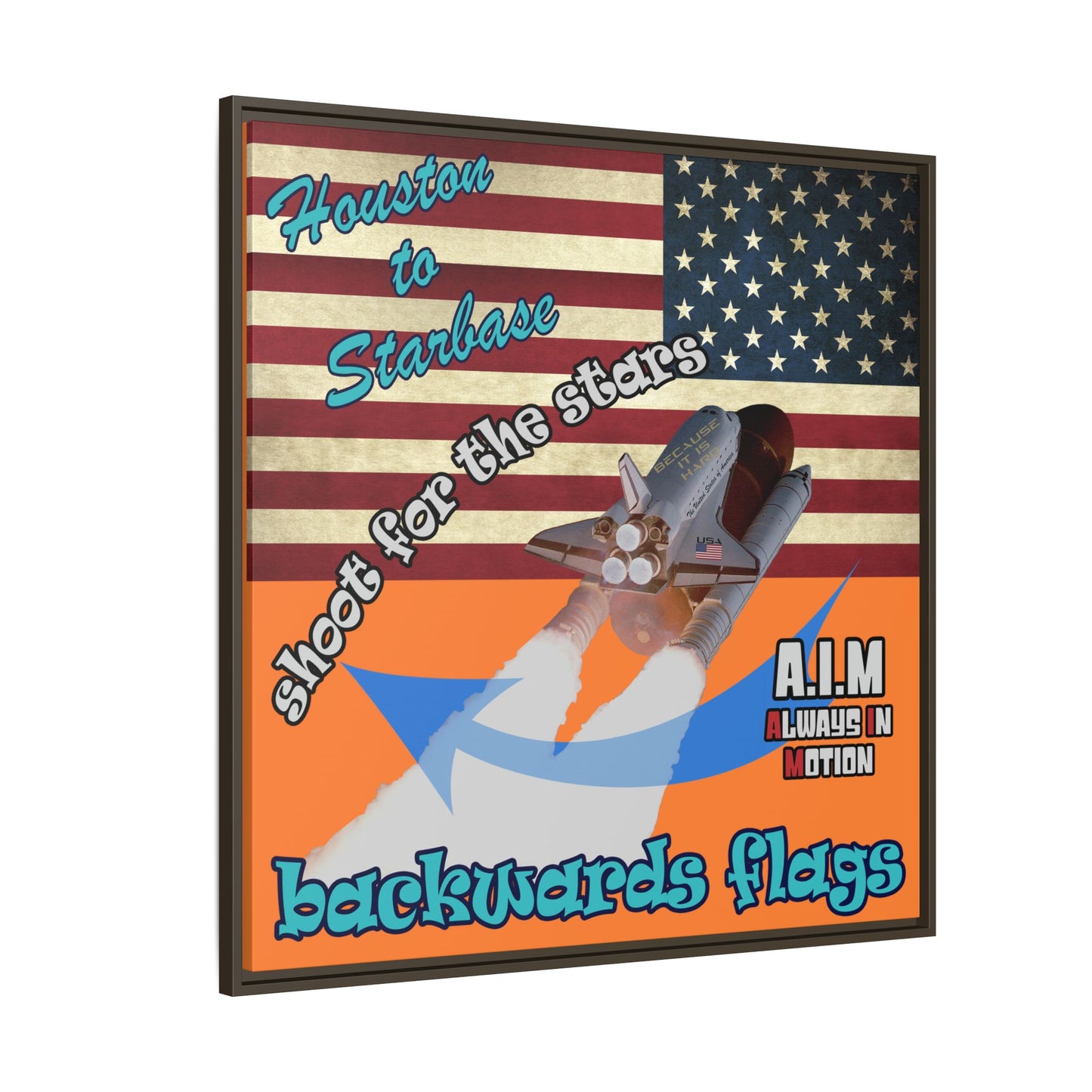 shoot for the stars - framed canvas art (crusta)