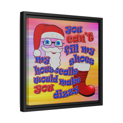 santa's shoes - framed canvas art (color blur)