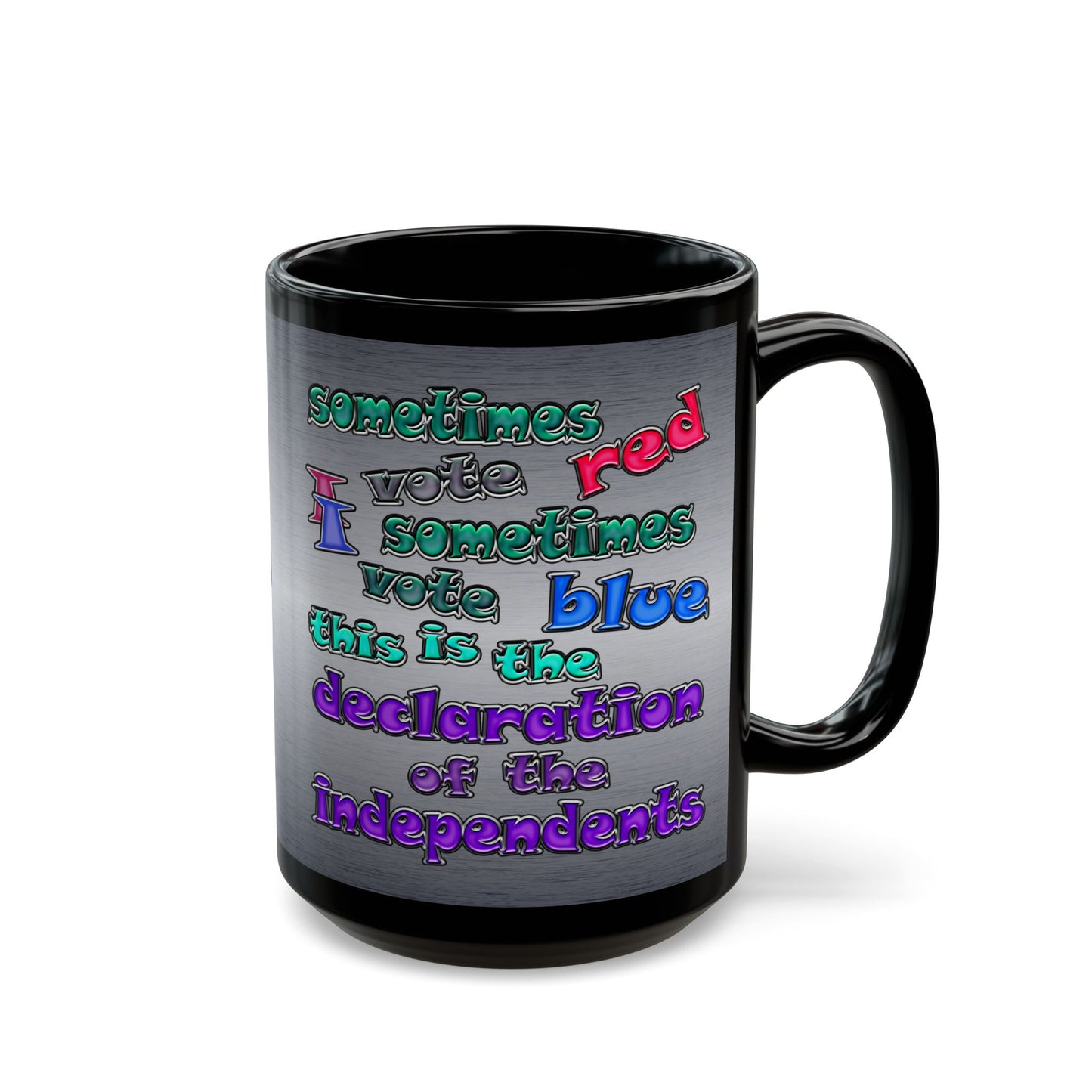 declaration of the independents - Black Mug (brushed nickel)