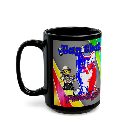 tag that - Black Mug (rainbow split)