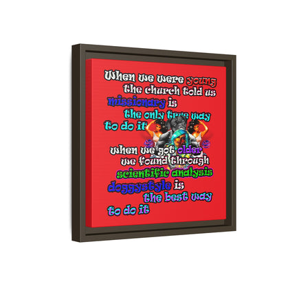 doggystyle - framed canvas art (red)