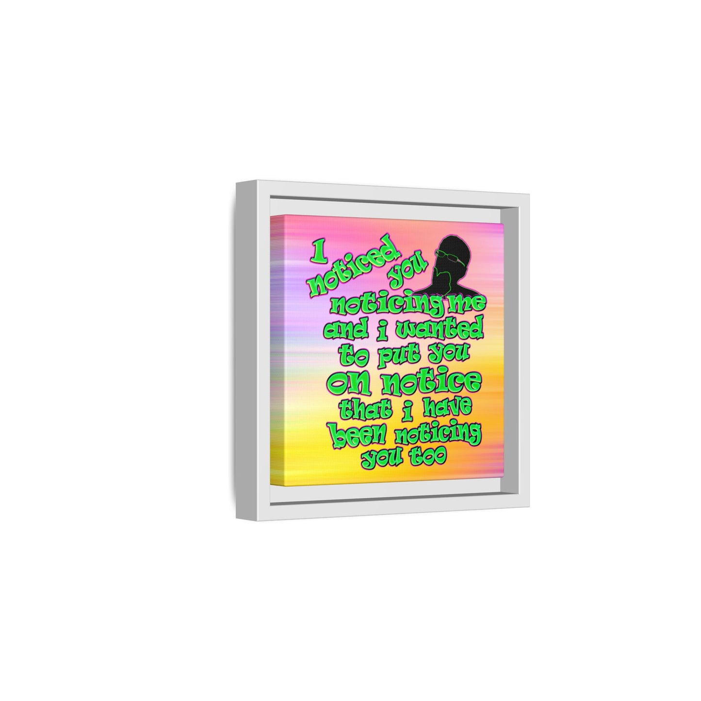 noticed you noticing - framed canvas art (color blur)