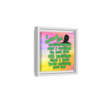 noticed you noticing - framed canvas art (color blur)