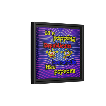 popping like popcorn - framed canvas art (purple wave)