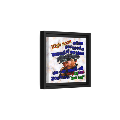 high noon - framed canvas art (white marble)