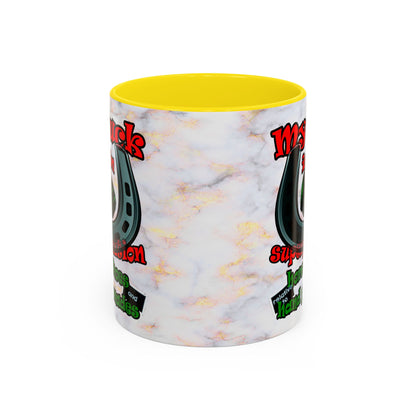 my luck - Accent Mug (white marble)