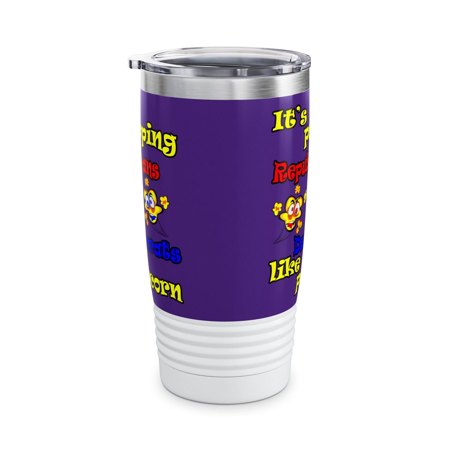 popping like popcorn - Ringneck Tumbler, 20oz (purple)