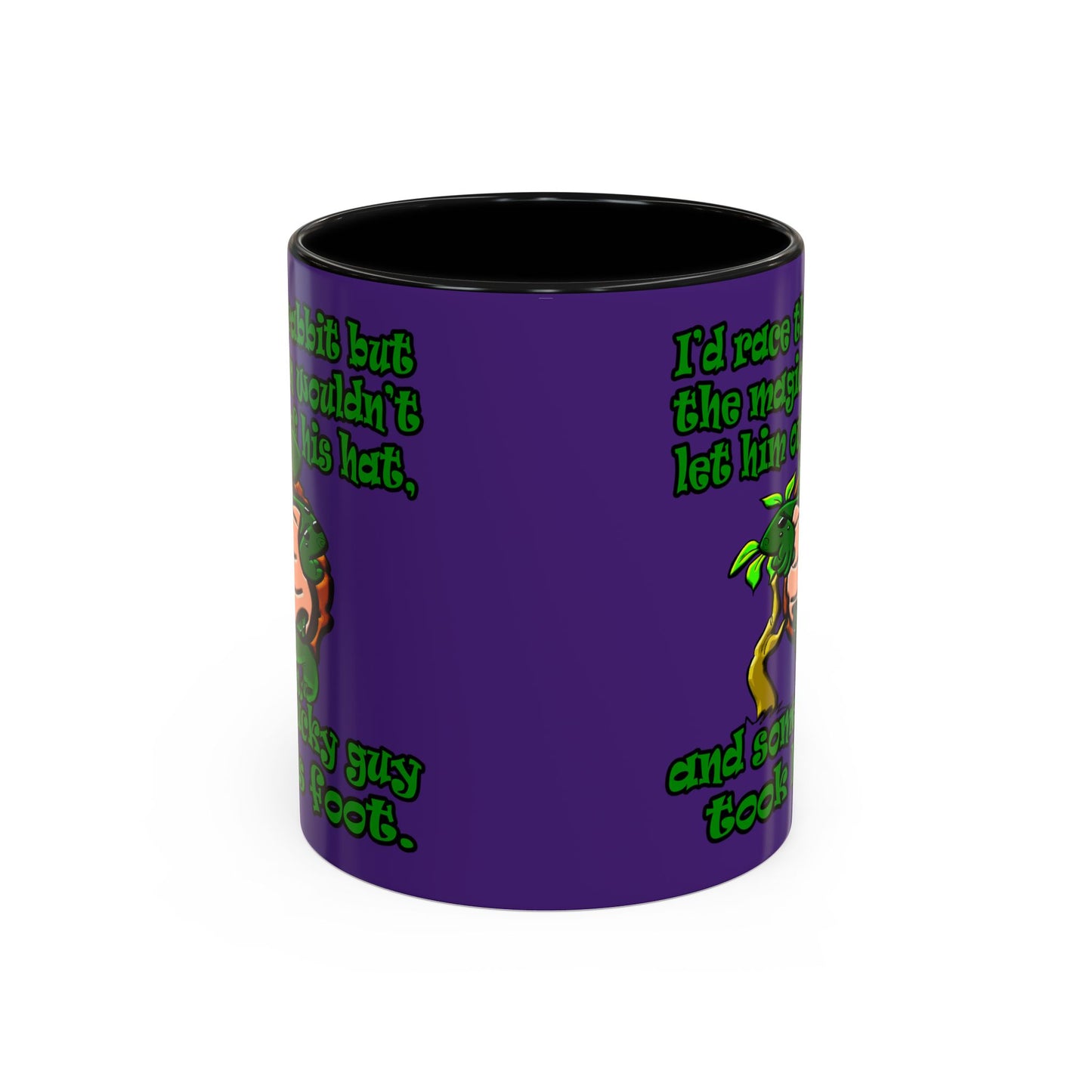 turtle race - Accent Mug (purple)