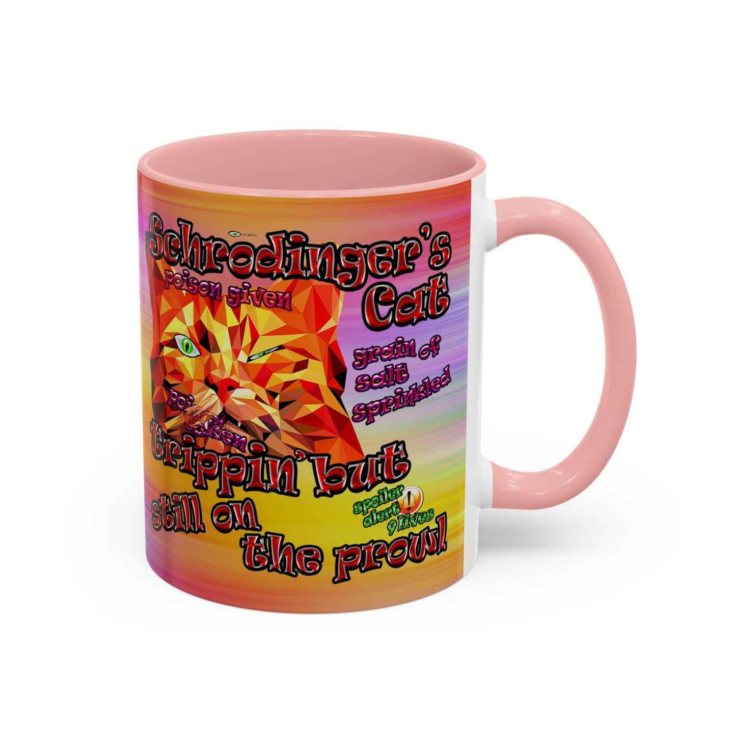 schrodinger's cat - Accent Mug (color blur)