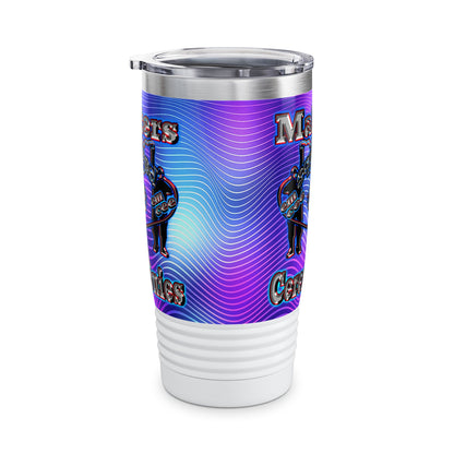 em cee squared - Ringneck Tumbler, 20oz (purple wave)
