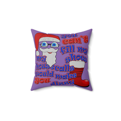 santa's shoes - Spun Polyester Square Pillow - (light purple)