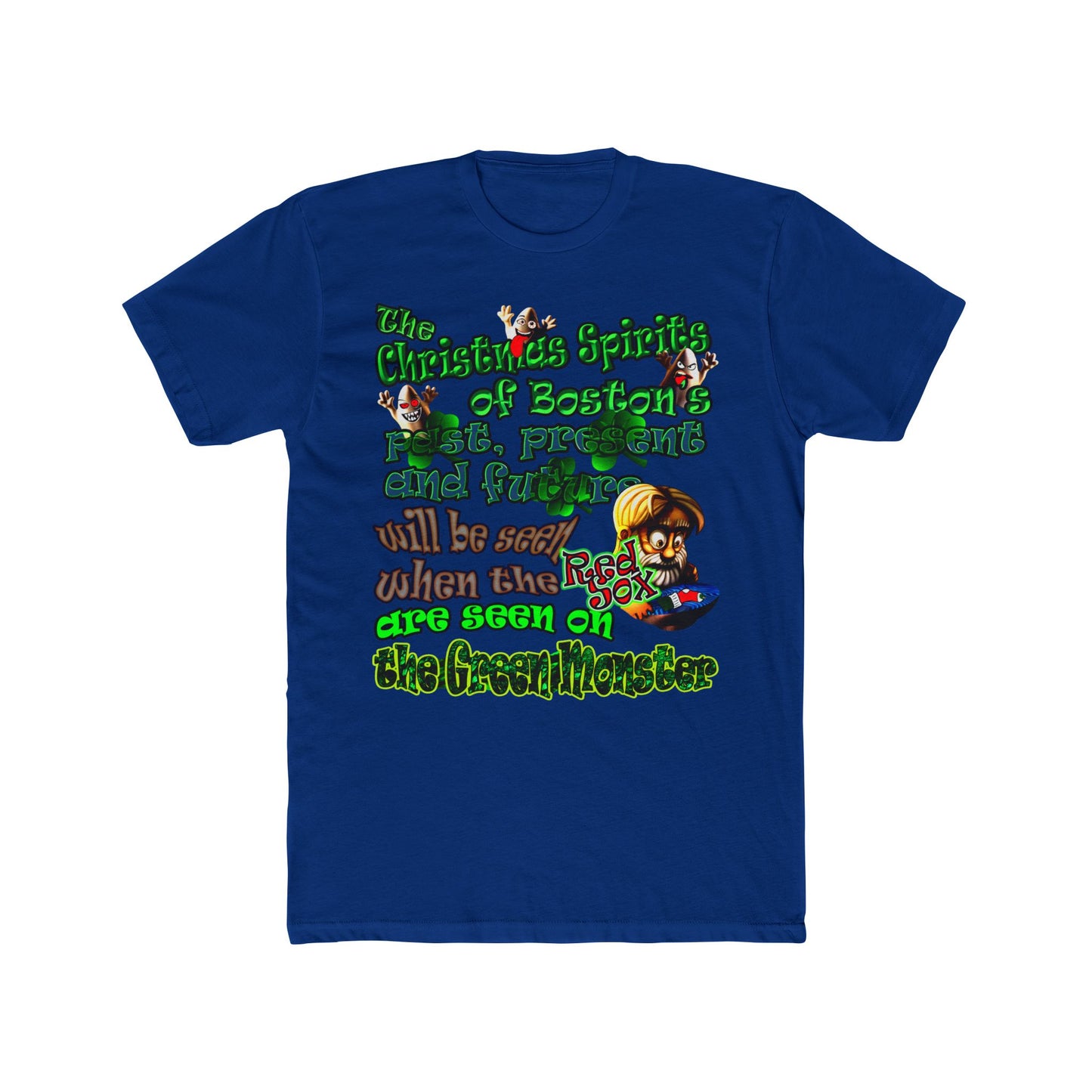 christmas spirits of boston - Men's Cotton Crew Tee