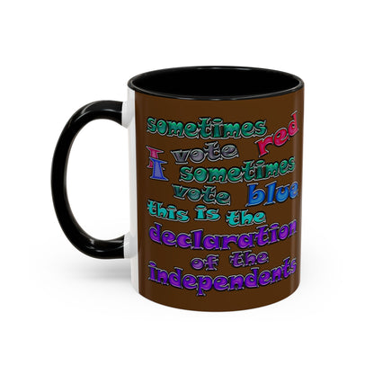 declaration of the independents - Accent Mug (brown)