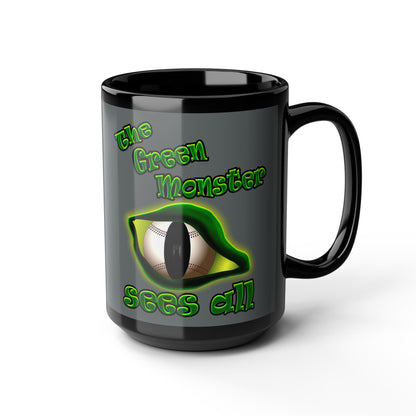 green monster - Black Mug (dark grey)