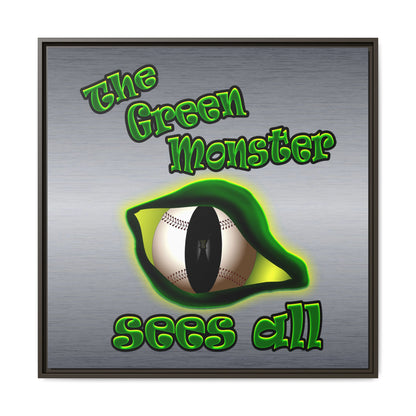 green monster - framed canvas art (brushed nickel)