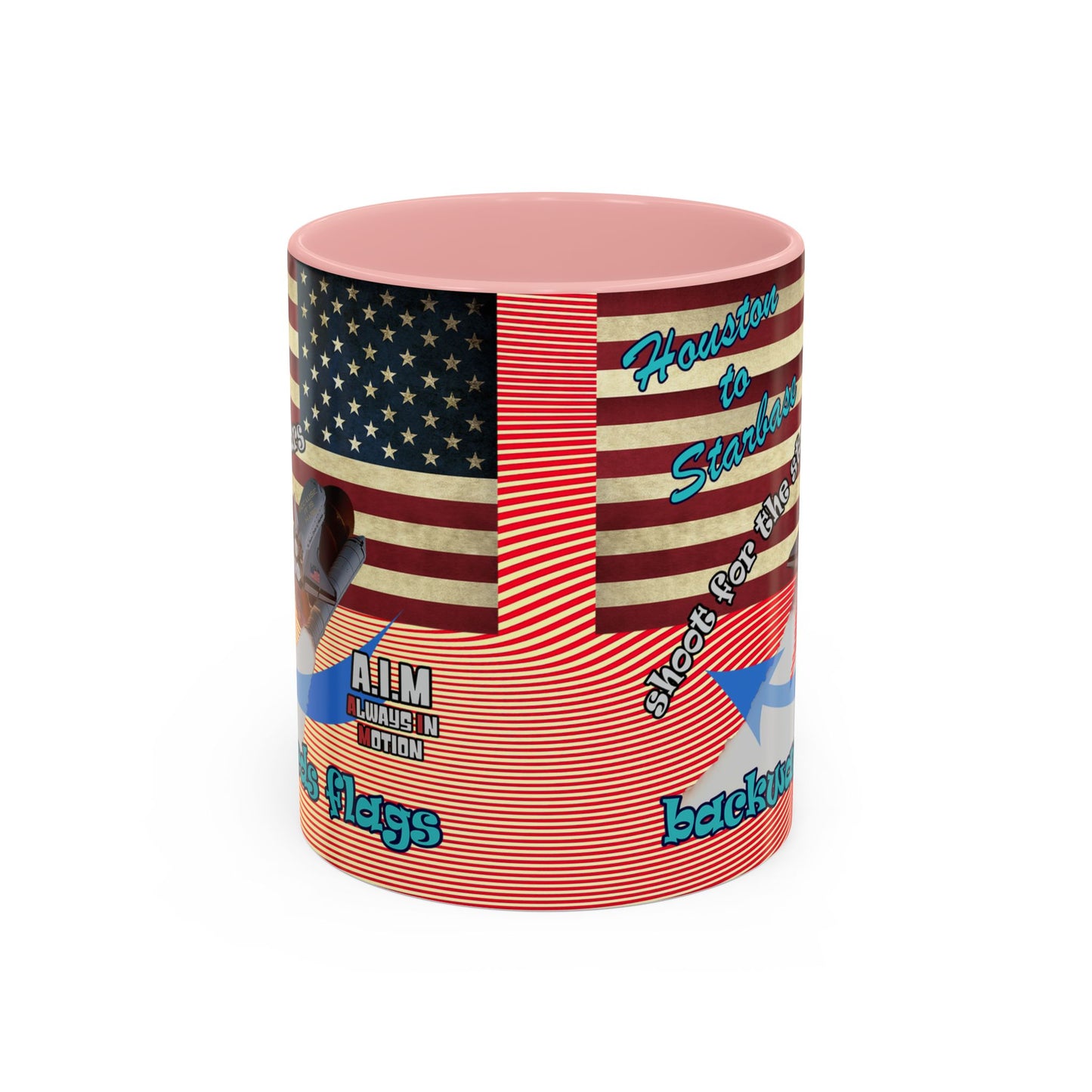 shoot for the stars - Accent Mug (yellow-orange wave)