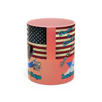 shoot for the stars - Accent Mug (yellow-orange wave)