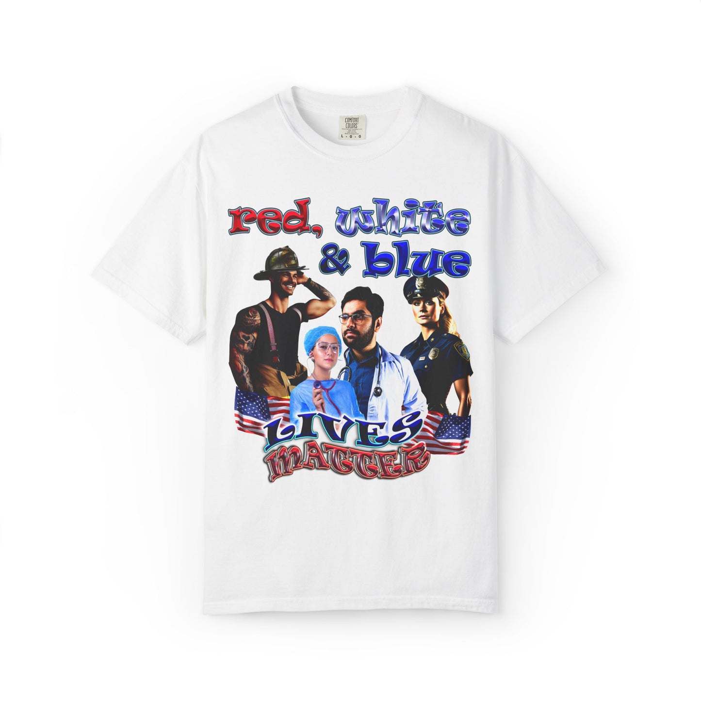 rw&b lives matter - Unisex Garment-Dyed T-shirt