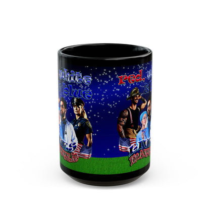 rw&b lives matter - Black Mug ('snoops' background)
