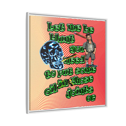 og - framed canvas art (yellow-orange wave)
