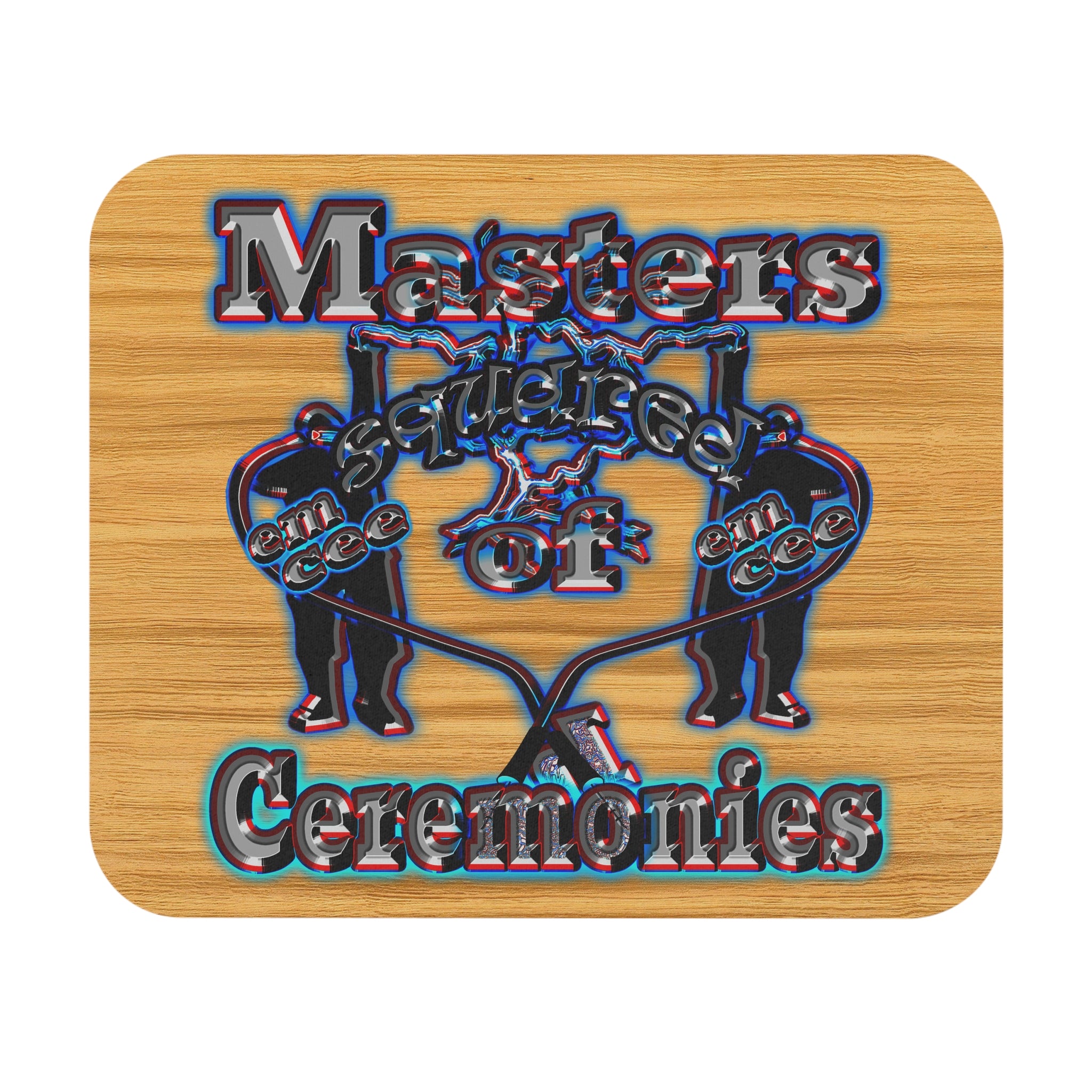 em cee squared - Mouse Pad (Rectangle) (butterscotch wood finish)