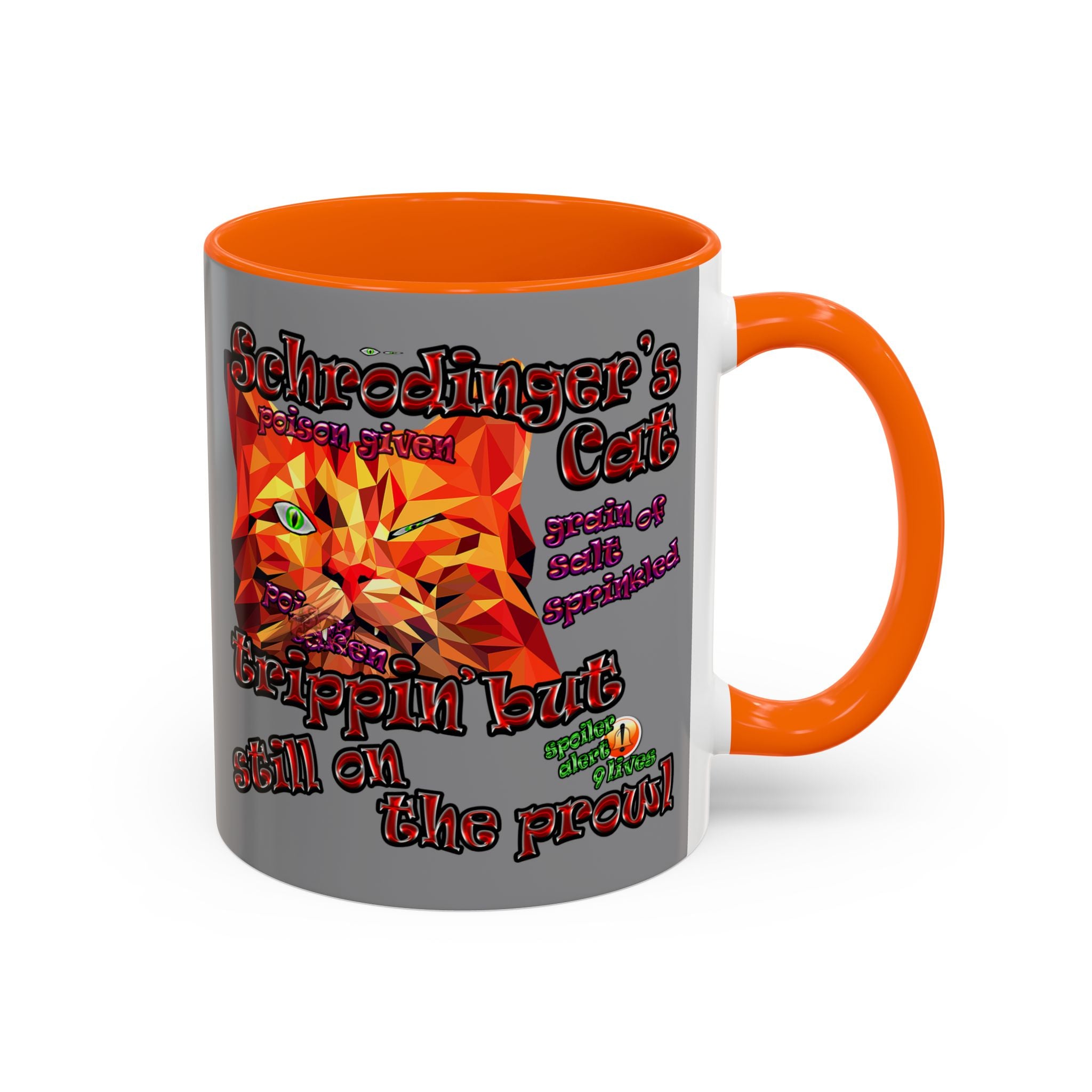 schrodinger's cat - Accent Mug (grey)