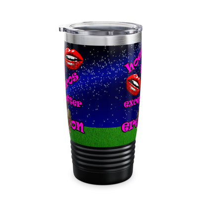 hoes b4 bros - Ringneck Tumbler, 20oz ('snoops' background)