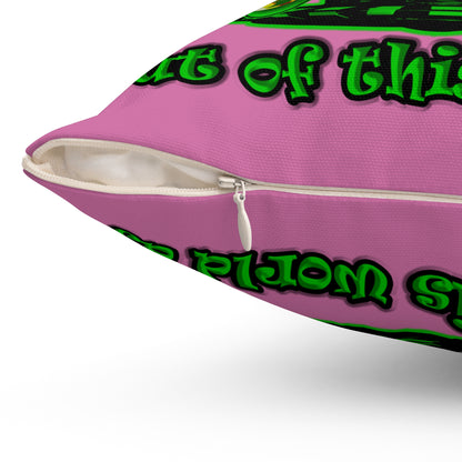 disc jockey - Spun Polyester Square Pillow - (light pink)