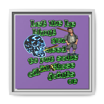 og - framed canvas art (light purple)