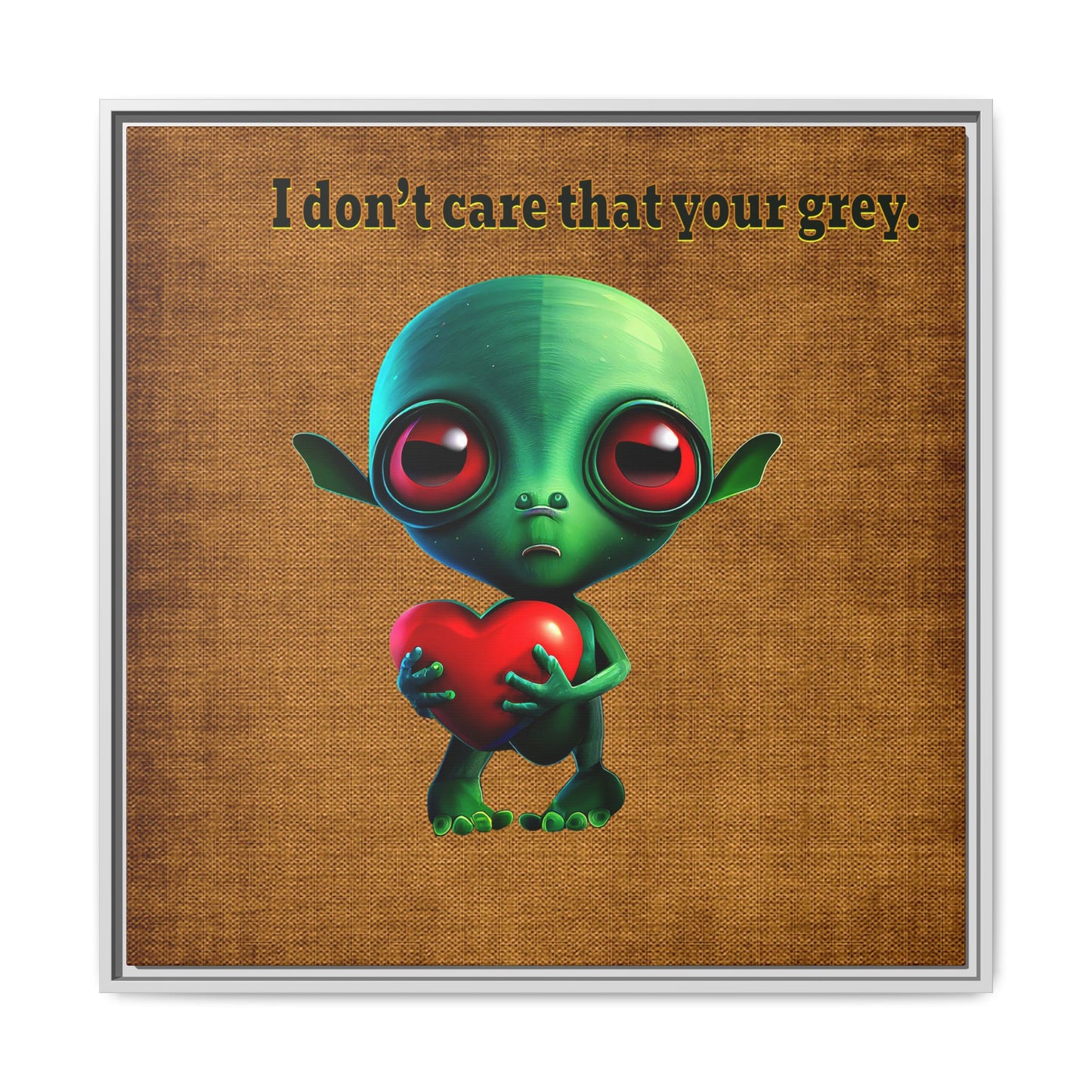 I don't care that your grey - framed canvas art (brown papyrus)