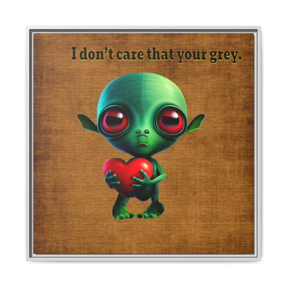 I don't care that your grey - framed canvas art (brown papyrus)