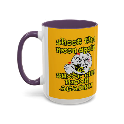 shoot the moon again - Accent Mug (yellow)