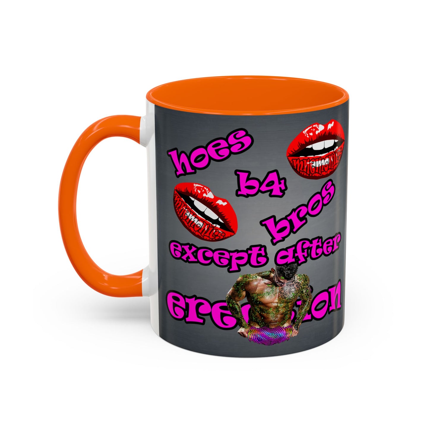 hoes b4 bros - Accent Mug (grey-light grey)