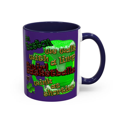 celtics logo - Accent Mug (purple)