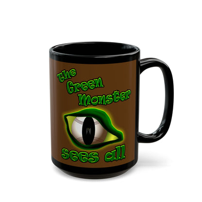 green monster - Black Mug (brown)