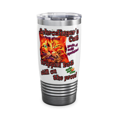 schrodinger's cat - Ringneck Tumbler, 20oz (white)