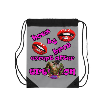 hoes b4 bros - Drawstring Bag (grey)