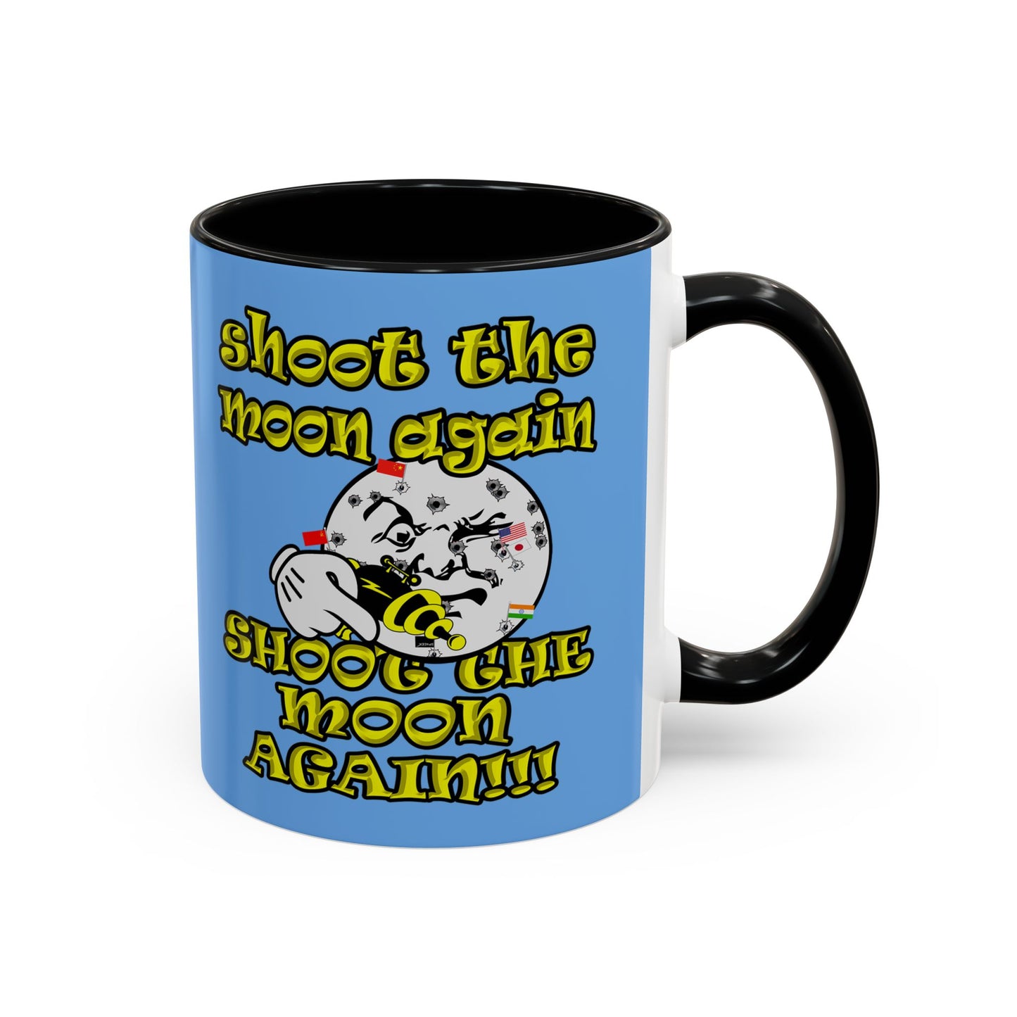 shoot the moon again - Accent Mug (light blue)