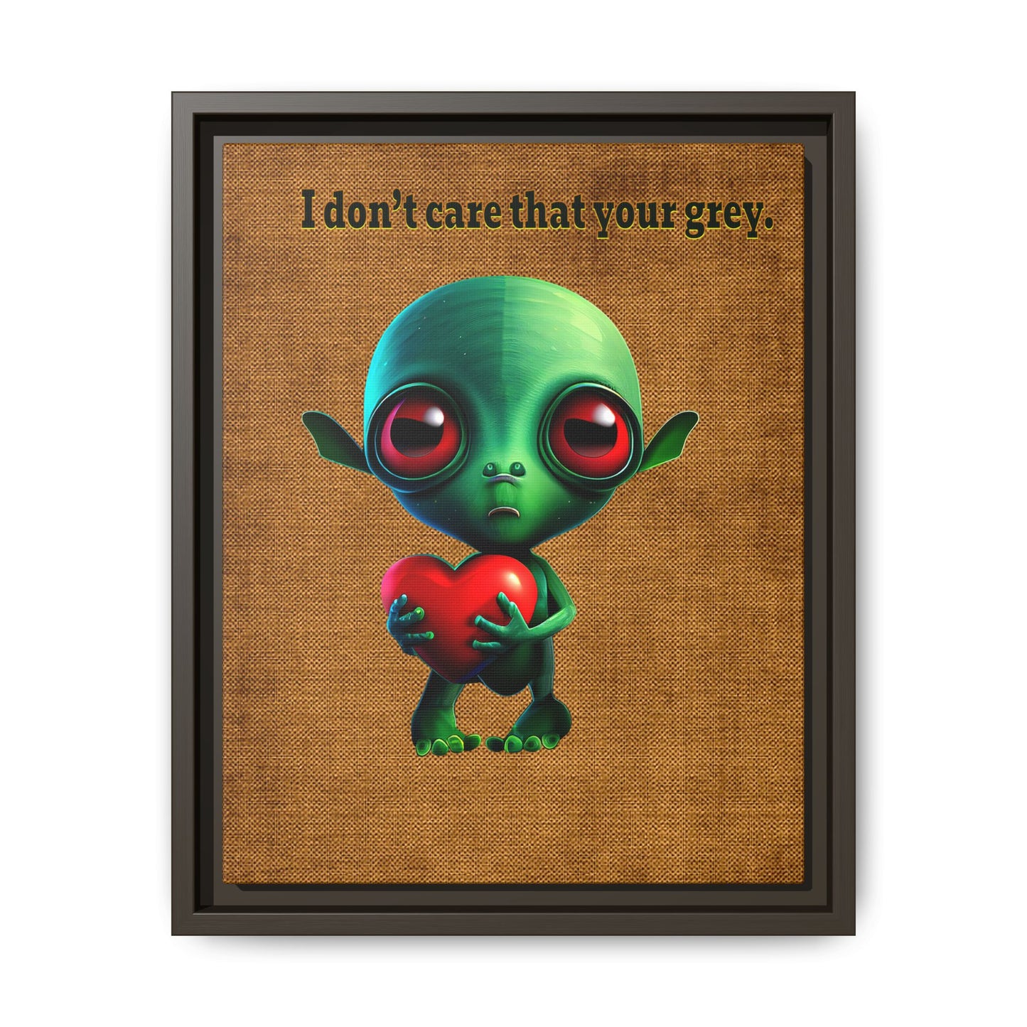 I don't care that your grey - framed canvas art (brown papyrus)