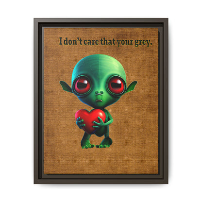 I don't care that your grey - framed canvas art (brown papyrus)