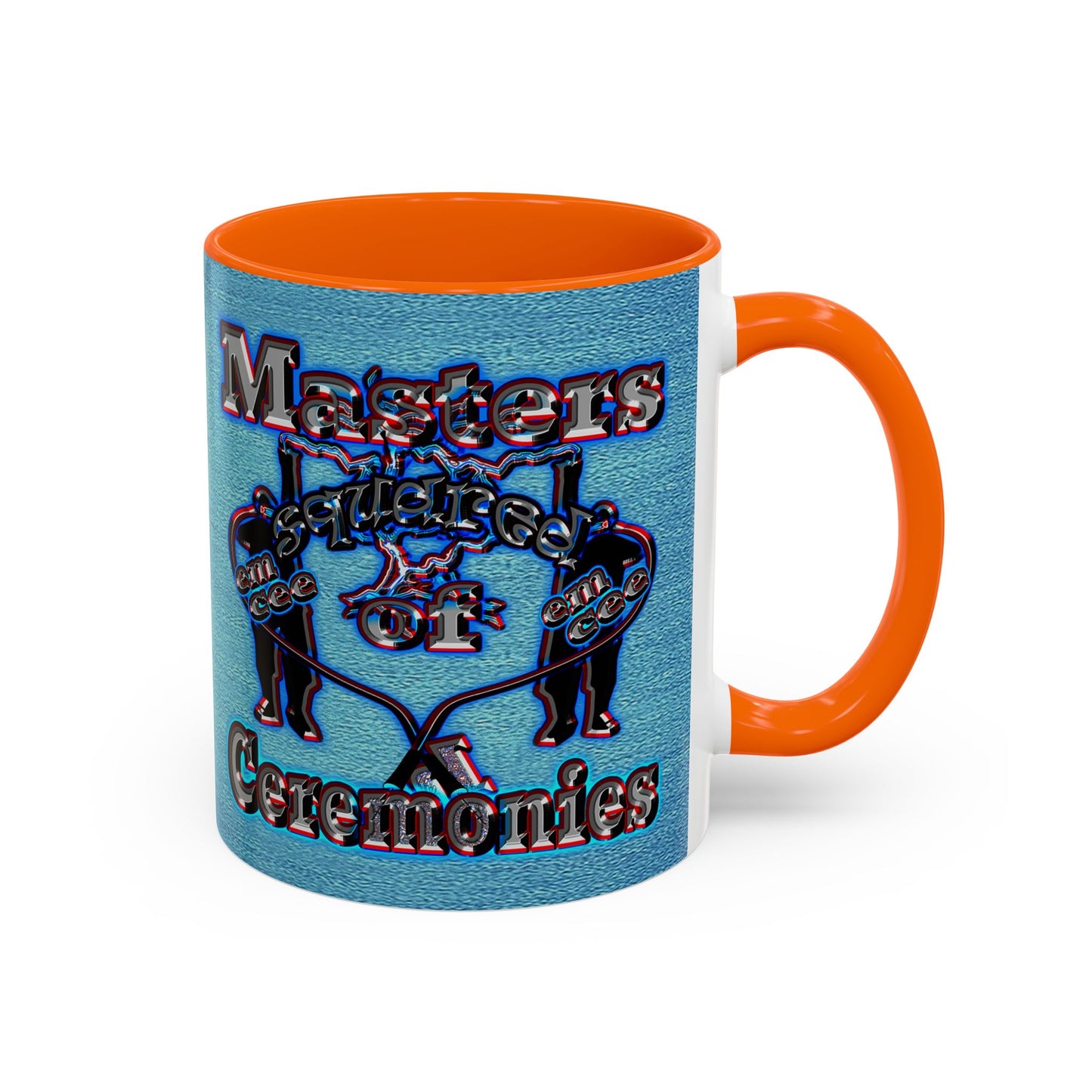 em cee squared - Accent Mug (faded dark blue)