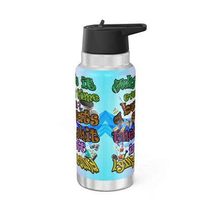 the bum's shit - Gator Tumbler, 32oz (light blue-pink wave)