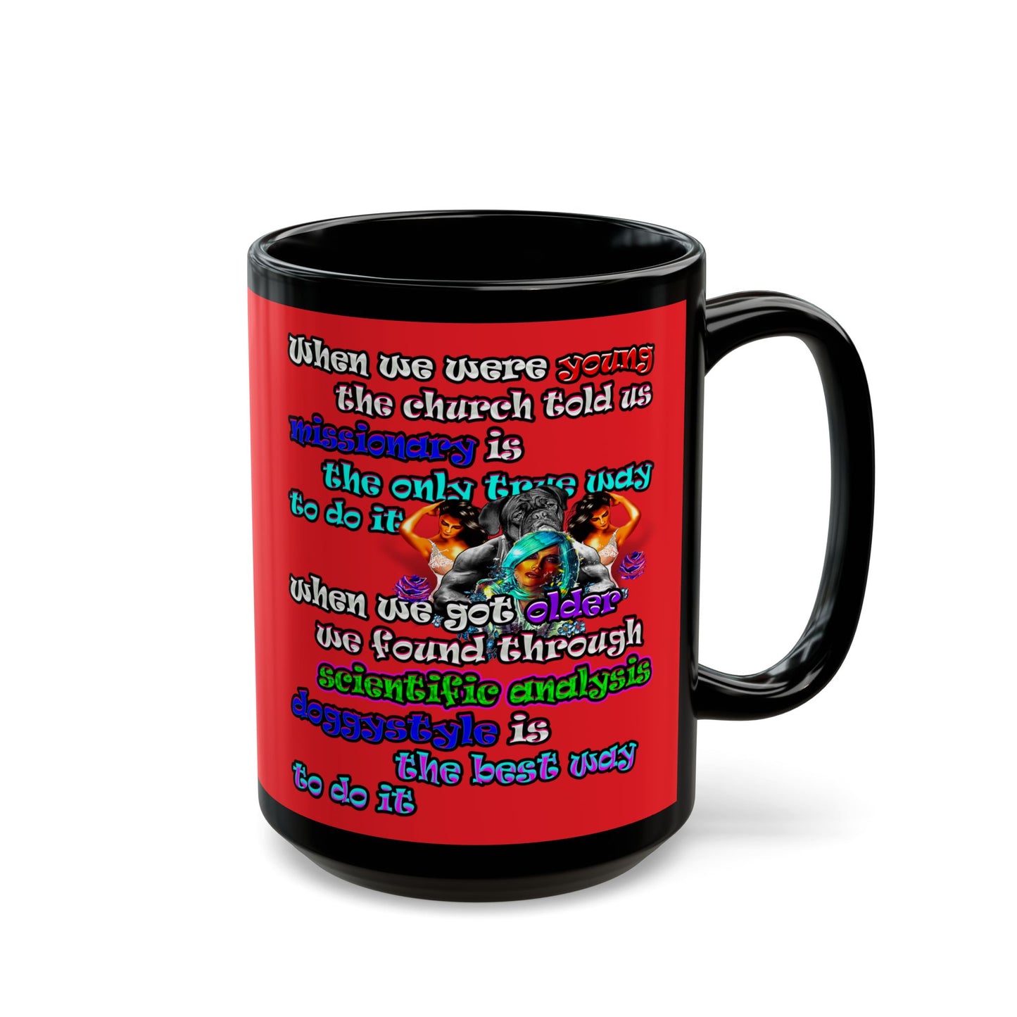 doggystyle - Black Mug (red)