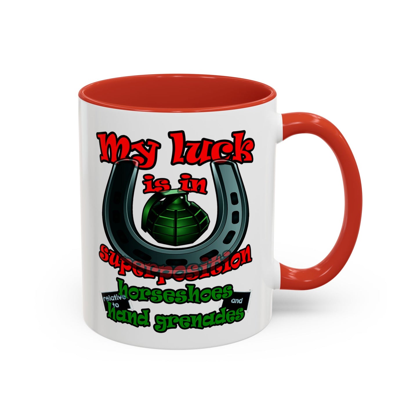 my luck - Accent Mug (white)