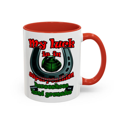 my luck - Accent Mug (white)