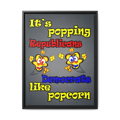popping like popcorn - framed canvas art (grey-light grey)