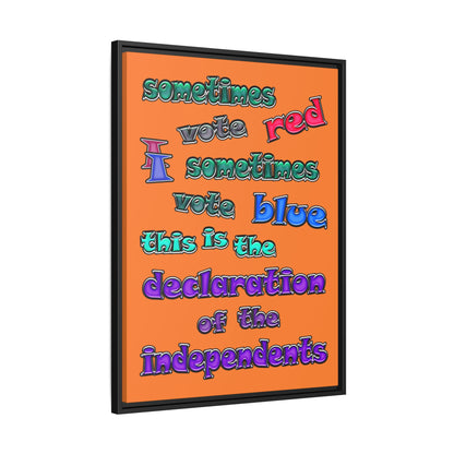declaration of the independents - framed canvas art (crusta)