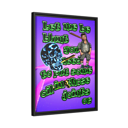 og - framed canvas art (purple-pink wave)