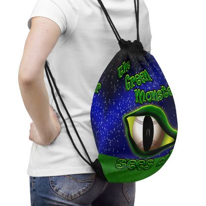 green monster - Drawstring Bag ('snoops' background)