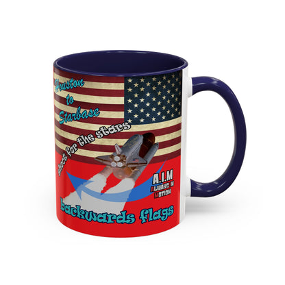 shoot for the stars - Accent Mug (red)